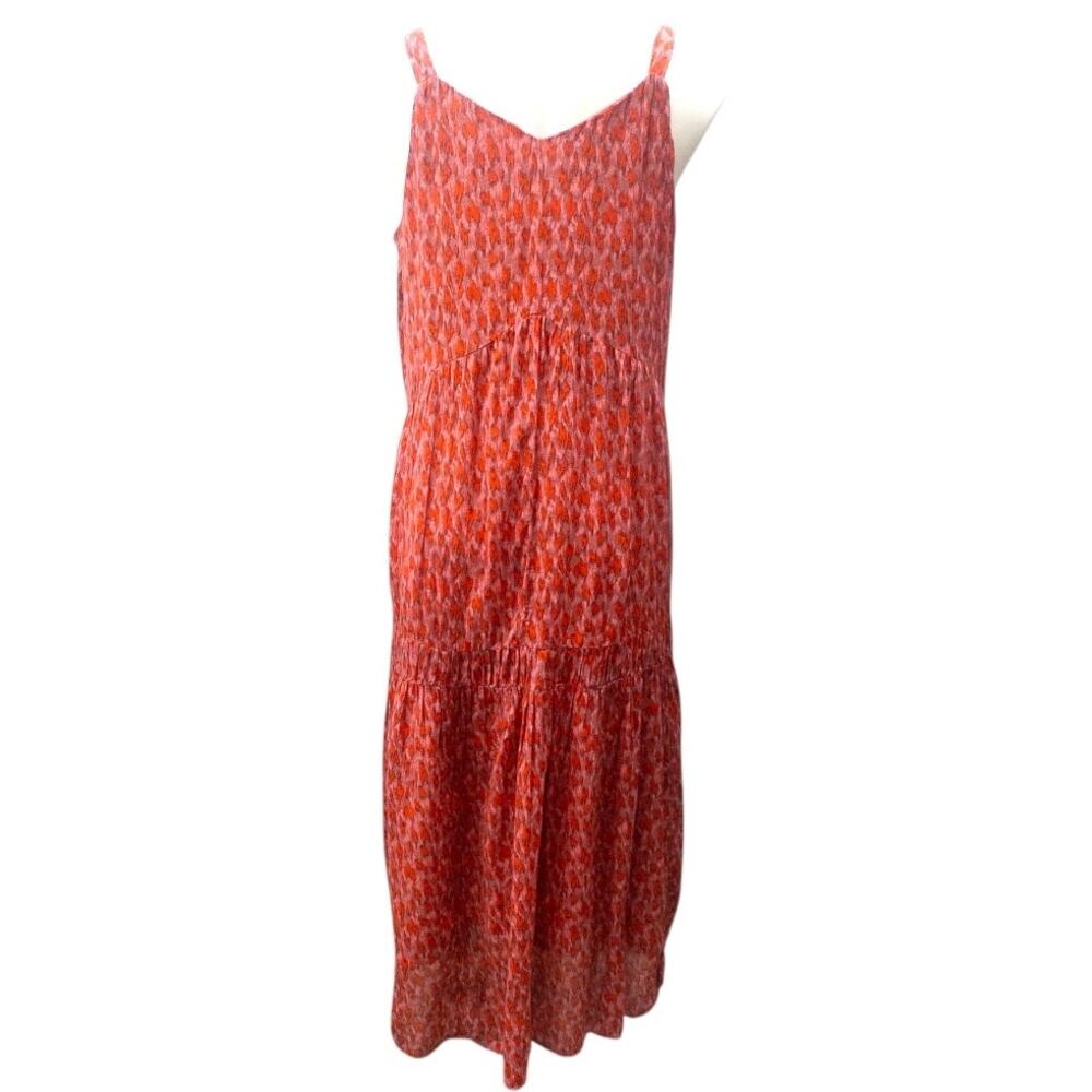 Joie Bondi Tiered Sleeveless Maxi Dress Women's Small Tea Rose Cotton Lined - Picture 4 of 6